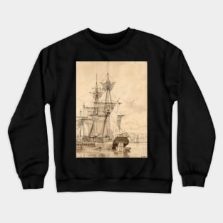 Sailing Vessels at Wilders Plads, Copenhagen Crewneck Sweatshirt